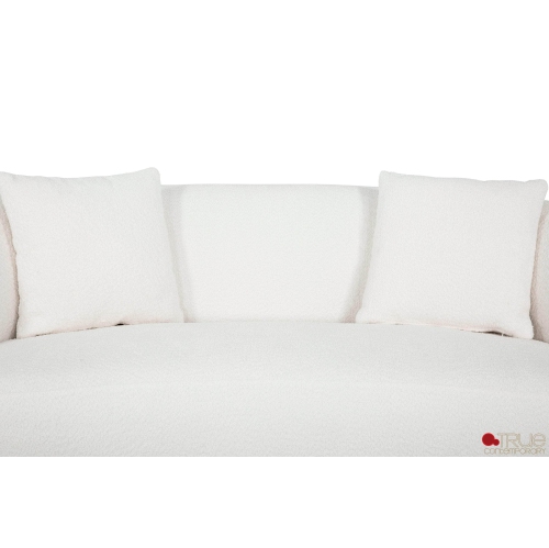 Canapé modulaire incurvé en forme de haricot True Contemporary Archibald, ivoire pur