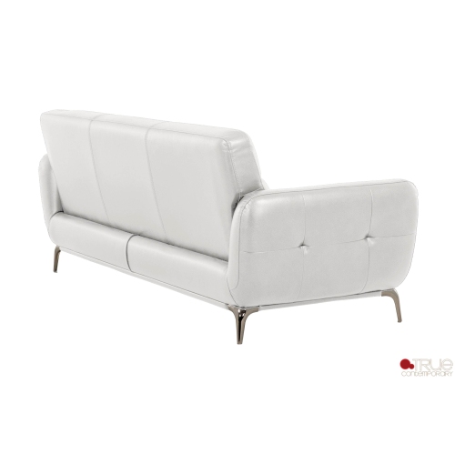 True Contemporary William Tufted Faux Leather Sofa
