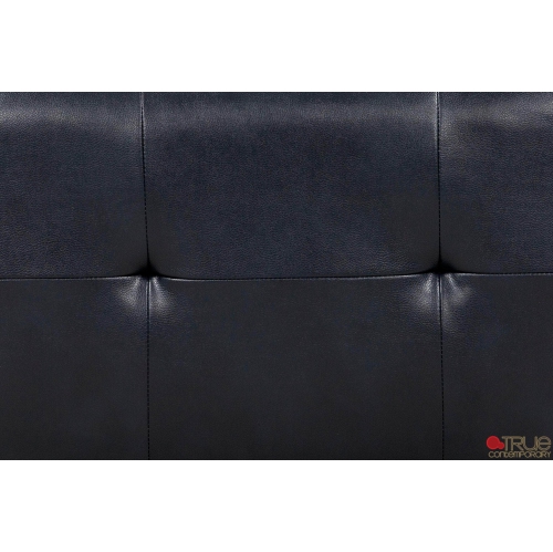 True Contemporary William Tufted Faux Leather Sofa