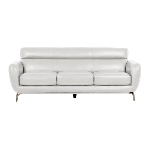 True Contemporary William Tufted Faux Leather Sofa