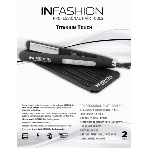 Infashion Titanium Touch Flat Iron 25mm