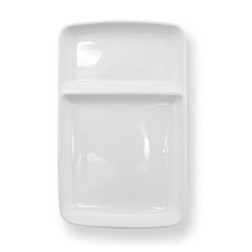 Starfrit - Ensemble d'assiettes à Fondue et Hors d'oeuvre 6 Morceaux, Fabriqué en Porcelaine, Blanc