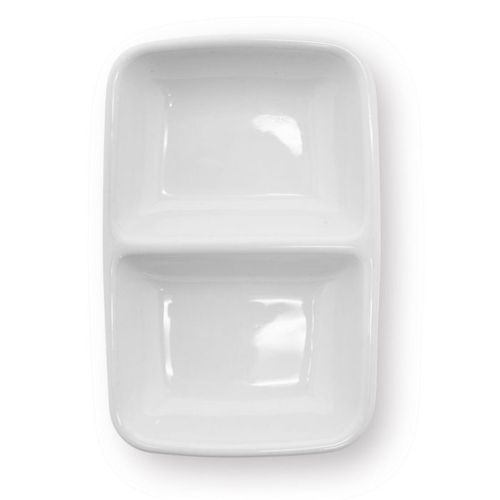 Starfrit - Ensemble d'assiettes à Fondue et Hors d'oeuvre 6 Morceaux, Fabriqué en Porcelaine, Blanc