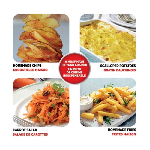 Starfrit - Pump'N'Slice French Fries/Vegetable Cutter, Cut into Sticks, Dice or Slice, Green