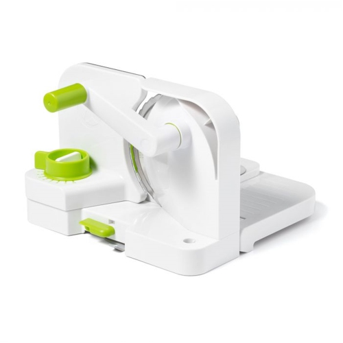 Starfrit - Deli Slicer Multifunction Food Slicer, 16.5 cm Stainless Steel Blade, Green