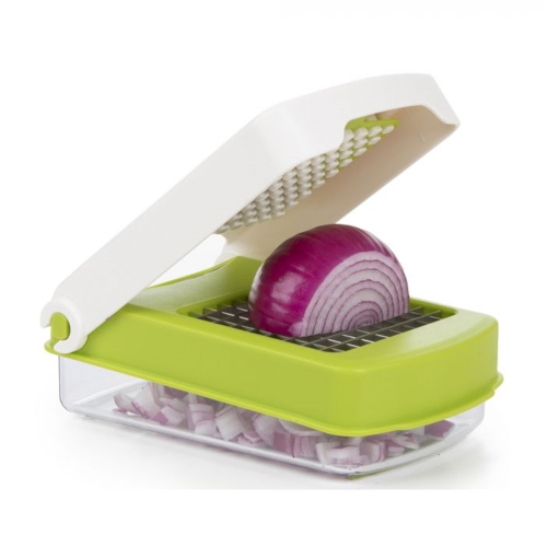 Starfrit - Onion Chopper, Convenient Opening and Cleaning Tools Included, Green
