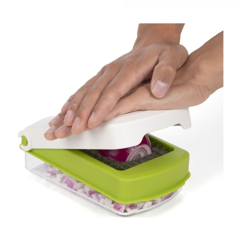 Starfrit - Onion Chopper, Convenient Opening and Cleaning Tools Included, Green