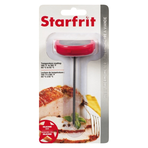 Starfrit - Meat Thermometer with Temperature Guide for Meat, Red