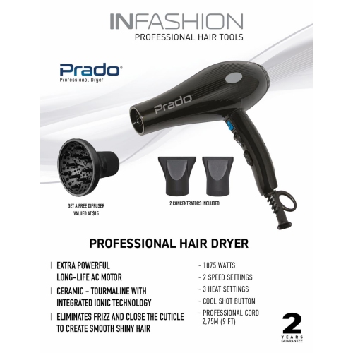 Infashion Black Prado dryer