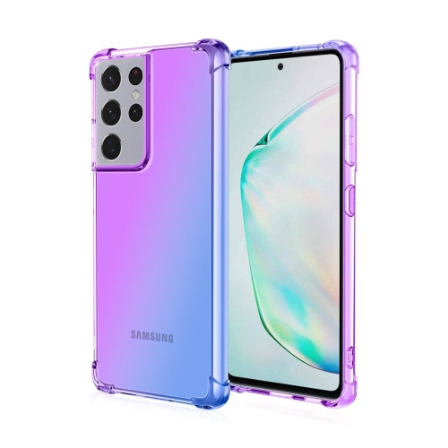 Samsung Galaxy S22 Case Purple+Blue Clear Heavy Duty Soft Slim Rainbow For Phone Back Cover