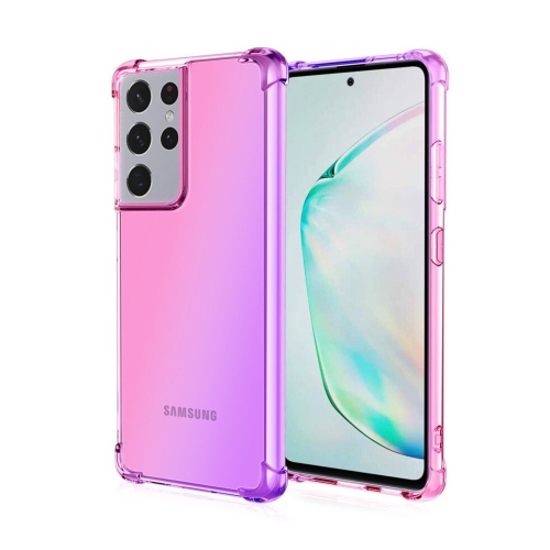 Samsung Galaxy S22 Case Purple+Blue Clear Heavy Duty Soft Slim Rainbow For Phone Back Cover