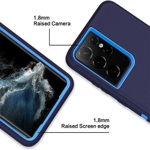 Samsung Galaxy S22 Ultra 5G Case 3in1 Drop Resistant Defender Tradies Hybrid Armor Heavy Duty Rugged Shockproof ToughCover