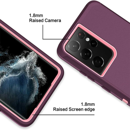 Étui antichoc robuste et résistant aux chutes 3-en-1 pour Galaxy S22 Ultra 5G de Samsung