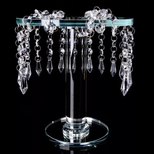 JIALLO  Chandelier Crystal Cake Stand 9" Diameter