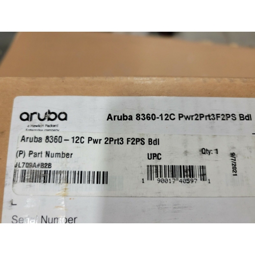 Open Box JL709A Aruba 8360-12C Power to Port 3 Fans 2 PSU Bundle JL709A