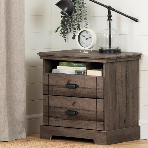 Avilla 2-Drawer Nightstand, Fall Oak