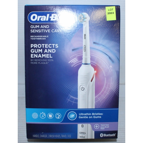Oral-B | Gum and Sensitive Care – Rechargeable Toothbrush – Ultrathin Bristles (D601.523.3X) - White