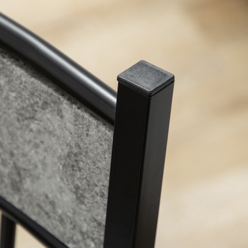 HOMCOM 5 Pieces Dining Table Set, Modern Kitchen Table and Chairs Set for 4 People with Marble Effect Tabletop, Padded Chairs and Metal Frame, 42.1"