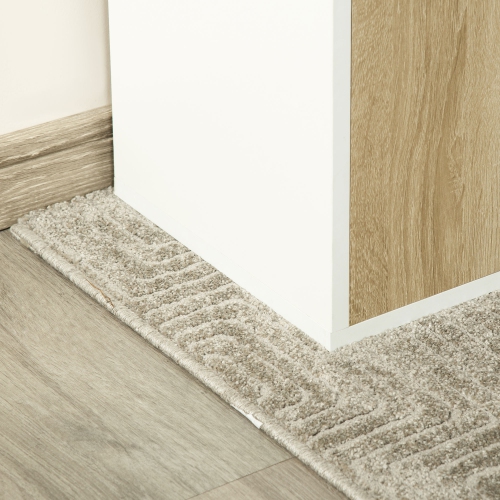 HOMCOM 4-Tier Bookcase, Tall Storage Bookshelf with Double Door Cabinet, Modern Display Shelves for Home Office, Living Room, Bathroom, Study, Oak