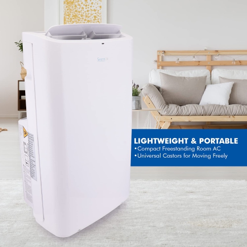 SereneLife SLPAC14 SLPA Compact Home AC Cooling Unit with Built-in Dehumidifier & Fan Modes, Quiet Operation, Includes Window Mount Kit, 14,000 BTU,