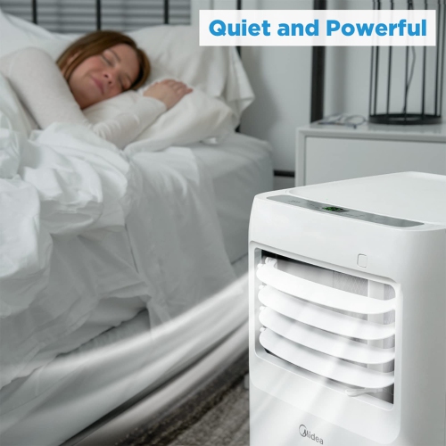 Midea 8,000 BTU ASHRAE Portable Air Conditioner, Cools up to 175 Sq. Ft., Works as Dehumidifier & Fan, Remote Control & Window Kit Included