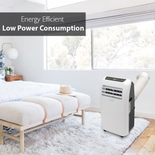 SereneLife SLPAC12.5 Portable Air Conditioner Compact Home AC Cooling Unit with Built-in Dehumidifier & Fan Modes, Quiet Operation, Includes Window