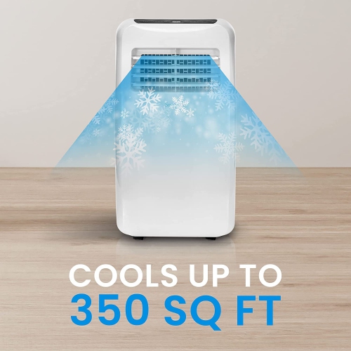 SereneLife SLPAC12.5 Portable Air Conditioner Compact Home AC Cooling Unit with Built-in Dehumidifier & Fan Modes, Quiet Operation, Includes Window