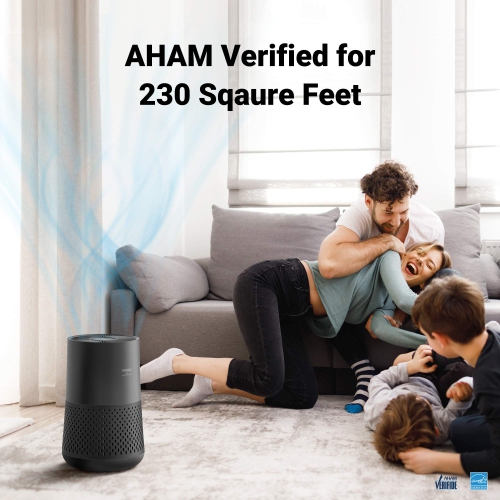 Winix A230 Tower H13 True HEPA 4-Stage Air Purifier, Perfect for Home office, Home classroom, Bedroom and Nursery, Charcoal Grey