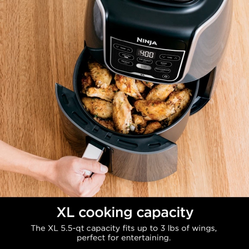 Ninja AF150AMZ Air Fryer XL, 5.5 Qt. Capacity that can Air Fry, Air Roast, Bake, Reheat & Dehydrate, with Dishwasher Safe, Nonstick Basket & Crisper