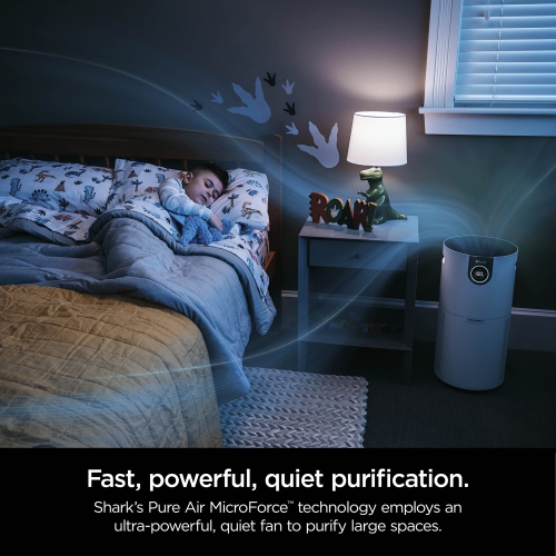 Shark HP201 Air Purifier MAX with NanoSeal HEPA, Cleansense IQ, Odor Lock, Cleans up to 1000 Sq. Ft. and 99.98% of particles, dust, allergens, smoke,