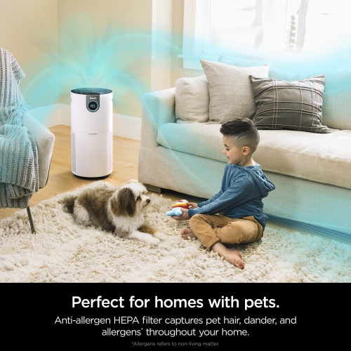 Shark HP201 Air Purifier MAX with NanoSeal HEPA, Cleansense IQ, Odor Lock, Cleans up to 1000 Sq. Ft. and 99.98% of particles, dust, allergens, smoke,