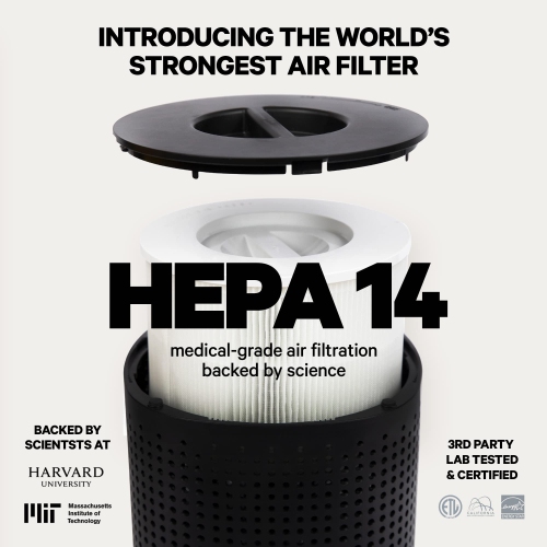 PuroAir HEPA 14 Air Purifier for Home Large Room - Covers 1,115 Sq Ft - Air Purifier for Allergies and Pets - Automated Air Quality Sensor - Captures