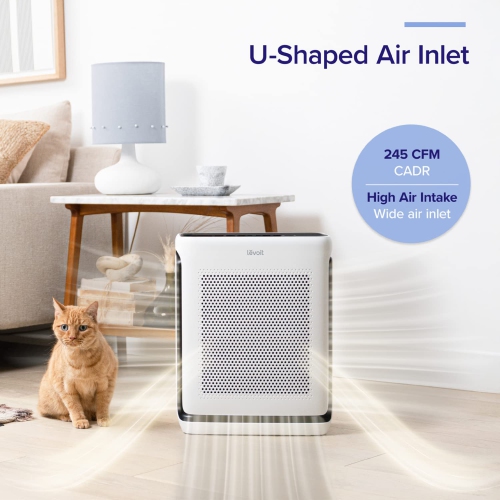 LEVOIT Air Purifiers for Home Large Room, H13 True HEPA Filter and U-Shaped Air Inlet Powerfully Remove Pet Hairs, Allergies, Smoke, Dust in Bedroom,