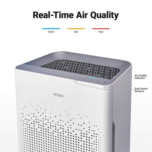 WINIX AM90 Air Purifier for Home Large Room Up to 1740 Ft² in 1 Hr With Air Quality Monitor, True HEPA, Carbon Filter and Auto Mode, Captures Pet