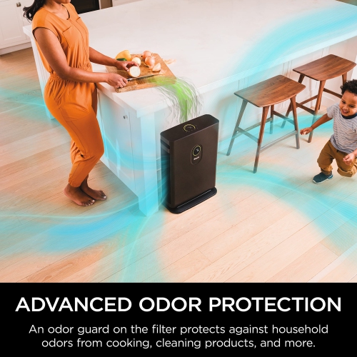 Shark HE402 Air Purifier 4 True HEPA Cleans up to 1000 Sq. Ft., Captures 99.98% of Particles, dust, allergens, Smoke, 0.1-0.2 microns, Advanced Odor