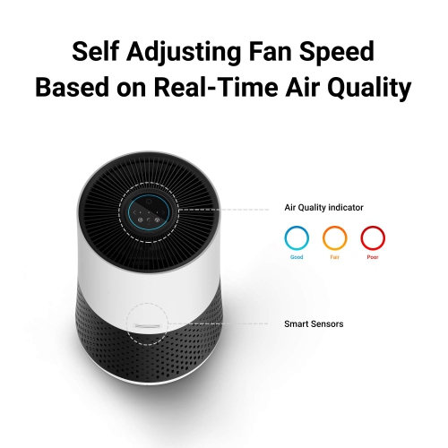 WINIX A231 Air Purifier for Bedroom Up to 1110 Ft² in 1 Hr With Air Quality Monitor, True HEPA, Carbon Filter and Auto Mode, Captures Pet Allergies,