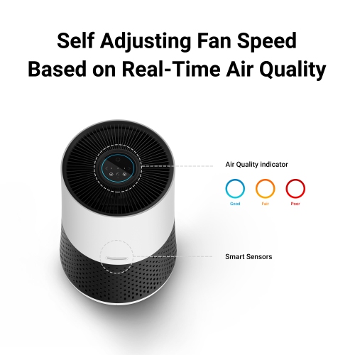 WINIX A231 Air Purifier for Bedroom Up to 1110 Ft² in 1 Hr With Air Quality Monitor, True HEPA, Carbon Filter and Auto Mode, Captures Pet Allergies,