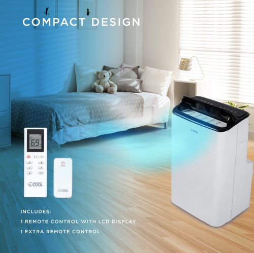COMMERCIAL COOL Portable Air Conditioner 12,000 BTU Air Conditioner Unit with Dehumidifier & Fan, AC Unit Cools up to 550 Square Feet, Indoor Air