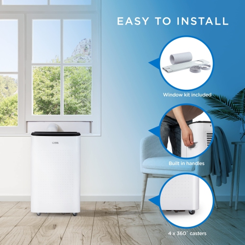 COMMERCIAL COOL Portable Air Conditioner 12,000 BTU Air Conditioner Unit with Dehumidifier & Fan, AC Unit Cools up to 550 Square Feet, Indoor Air