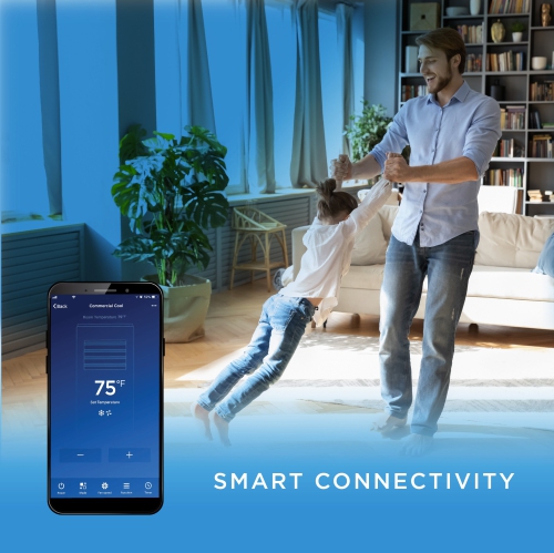 Commercial Cool CCP6JW, Dehumidifier & Fan, 9,000 BTU Bedroom AC Unit with 2 Remote Controls & Covers up to 400 Sq. Ft, Alexa & Wifi Enabled, Smart