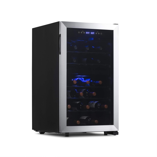 NEWAIR  Wine Cooler And Refrigerator | 43 Bottle Capacity | Freestanding/built-In Countertop Wine Cellar In Stainless Steel \w Uv Protected Glass