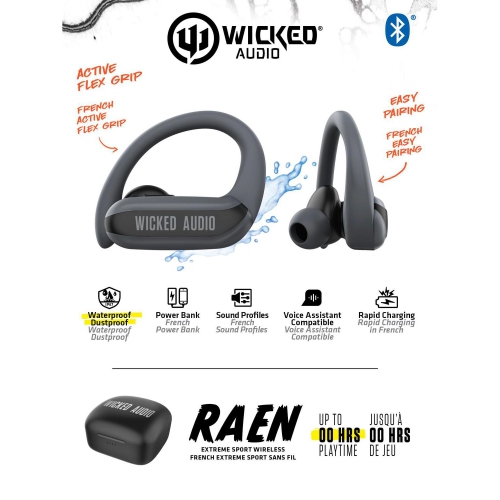 Wicked Audio Raen Extreme Sport Wireless Earbuds