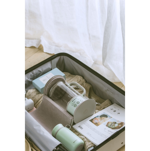 BUYDEEM K313 Travel Electric Kettle, Mini Healthy-Care Beverage Kettle, Tea Maker with German Schott Glass & Durable Pro 18/10 Pro Stainless Steel,