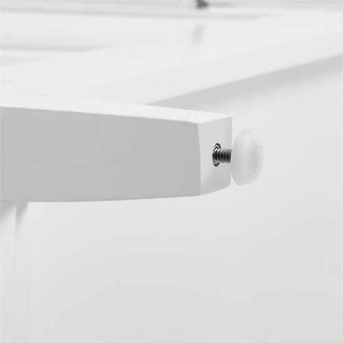 Crosley – îlot de cuisine en bois Silvia avec tabourets à dossier en X, 3 pièces, blanc