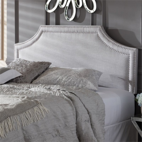 PEMBERLY ROW  Upholstered Full Headboard In Grayish Finish In Beige