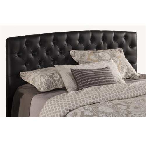 ATLIN DESIGNS  Faux Leather Tufted California King Or King Headboard In Black