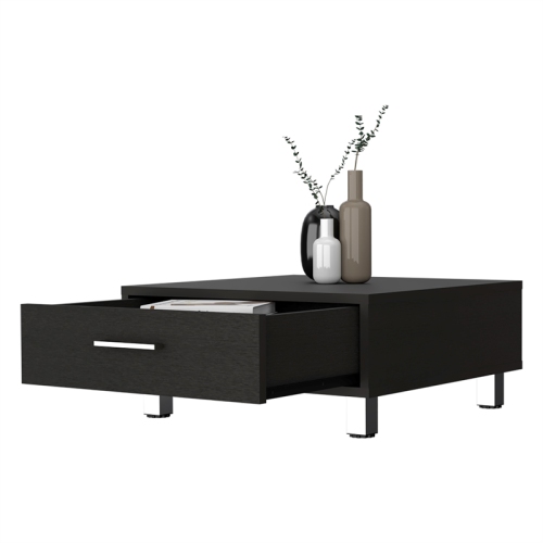 FM FURNITURE – Table basse Kaboul en bois d’ingénierie, noir Wengue