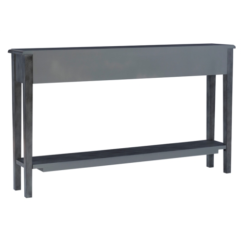 Bowery Hill Transitional Long Wood Console Table in Gray Finish