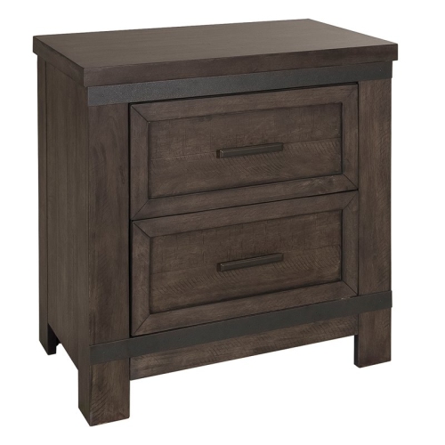 LIBERTY FURNITURE  Thornwood Hills Dark Night Stand In Gray