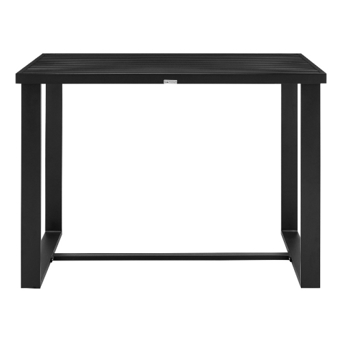 Felicia Outdoor Patio Counter Height Dining Table in Black
